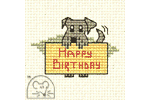 Mouseloft - Stitchlets for Occasions - Happy Birthday Dog (Cross Stitch Kit)