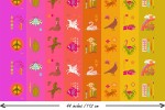Andover Fabrics - Postmark - Stamp Stripe - Warm (1124/YO)