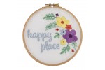 Anchor - Happy Place - with hoop (Embroidery Kit)