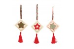 Anchor - Christmas Decorations - Stars - Green/Red (Cross Stitch Kit)
