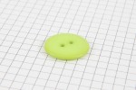 Round Plastic Button, Green, 23mm