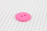 Round Plastic Button, Fuschia Pink, 23mm