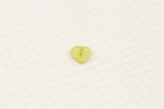 Heart Shaped 2 Hole Plastic Button, Pearlescent Green, 11mm
