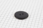 Round Plastic Button, Black, 23mm