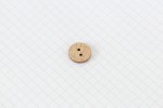 Round Coconut Shell Button, 15mm