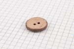 Round Coconut Shell Button, 20mm