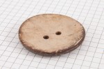 Round Coconut Shell Button, 44mm