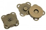 Magnetic Clasp, Sew On, 19mm, Antique Bronze (pack of 1)