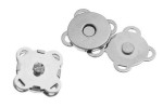 Magnetic Clasp, Sew On, 15mm, Silver (pack of 2)