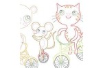 Sublime Stitching - Bike Parade by Heidi Kenney - 8.5" x 11" (Embroidery Transfer Sheet)