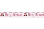 Berties Bows Grosgrain Ribbon - 16mm wide - Merry Christmas & Owl - White (3m reel)