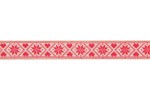 Berties Bows Grosgrain Ribbon - 16mm wide - Snowflakes and Hearts - Red on Ivory (3m reel)