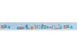Berties Bows Polyester Satin Ribbon - 16mm wide - Christmas Village Day-time - Blue (3m reel)