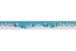 Berties Bows Polyester Satin Ribbon - 16mm wide - Christmas Village Night-time - Blue (3m reel)