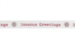 Berties Bows Grosgrain Ribbon - 16mm wide - Seasons Greetings - White (3m reel)