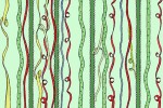 Clothworks - Just What I Wanted - Ribbons - Light Green (Y2978-109)