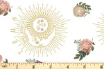 Craft Cotton Co - Moonlight - Celestial - White with Gold Metallic (18703-WHT)