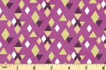Craft Cotton Co - Moonlight - Triangles - Purple with Gold Metallic (18710-PUR)