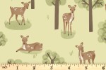 Craft Cotton Co - Cozy Forest - Peeking Deer - Green (20835-GRN)