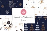 Craft Cotton Co - Metallic Christmas Prints Collection