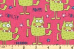 Craft Cotton Co - Quilting Cotton Prints - Monsters - Pink (2560-05)