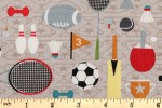 Craft Cotton Co - Quilting Cotton Prints - Sports Day - Grey (2602-31)
