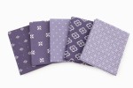 Craft Cotton Co - Essential Trend Mosaics - Purple - Fat Quarter Bundle (pack of 5)