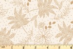 Craft Cotton Co - Classic Poinsettia Metallic - Christmas Leaf - Cream with Gold Metallic (2894-05)