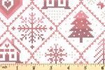 Craft Cotton Co - Cross Stitch Christmas - Criss Cross Christmas - White (2895-01)