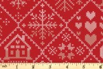 Craft Cotton Co - Cross Stitch Christmas - Criss Cross Christmas - Red (2895-02)