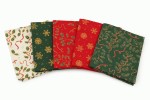 Craft Cotton Co - Metallic Holly - Fat Quarter Bundle (pack of 5)