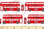 Craft Cotton Co - Happy and Glorious - London Bus (2918-02)