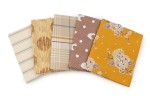 Craft Cotton Co - Blue Skies and Nutmeg - Mustard - Fat Quarter Bundle (pack of 5)