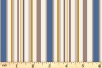 Craft Cotton Co - Blue Skies and Nutmeg - Yarn Dyed Stripe - Blue (2987-05)