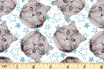 Camelot Fabrics - Cats Rule - Superstars - White (34180102/2)