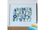 Caterpillar Cross Stitch - Baby Deco Alphabet - Blue (Cross Stitch Kit)