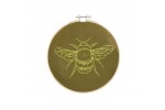 Cotton Clara - Bee on Khaki (Embroidery Kit)