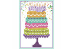 Diamond Dotz - Greeting Card - Happy Birthday Cake (Diamond Painting Kit)