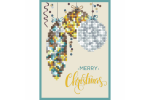 Diamond Dotz - Greeting Card - Merry Christmas Baubles - Antique (Diamond Painting Kit)