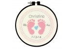 Dimensions - Baby Footprints with Hoop (Cross Stitch Kit)
