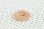 Drops Round, Wooden Button, Oak, 25mm