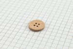 Drops Round Button, Coconut Shell, 15mm