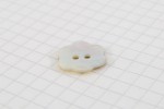 Drops Flower Shaped, Mother of Pearl Button, Pearlescent White, 15mm