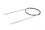 Drops PRO Fixed Circular Knitting Needles - Brass/Nickel - 80cm