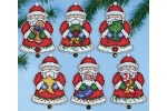 Design Works - Santa's Gifts Ornaments - Set of 6 Tree Ornaments (Cross Stitch Kit)