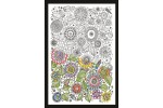 Design Works - Zenbroidery Printed Fabric - Floral (Embroidery Kit)