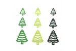 Christmas Tree Buttons - Mixed Sizes, 30g