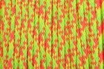 Braided Cord - Polyester - 4mm diameter - Fluorescent Mix (per metre)