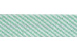 Bias Binding - Cotton - 20mm wide - Light Green Stripes (per metre)