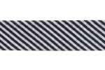 Bias Binding - Cotton - 20mm wide - Black Stripes (per metre)